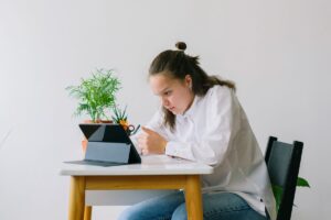 Tablet, Earbuds and Smartwatch for Study and Work